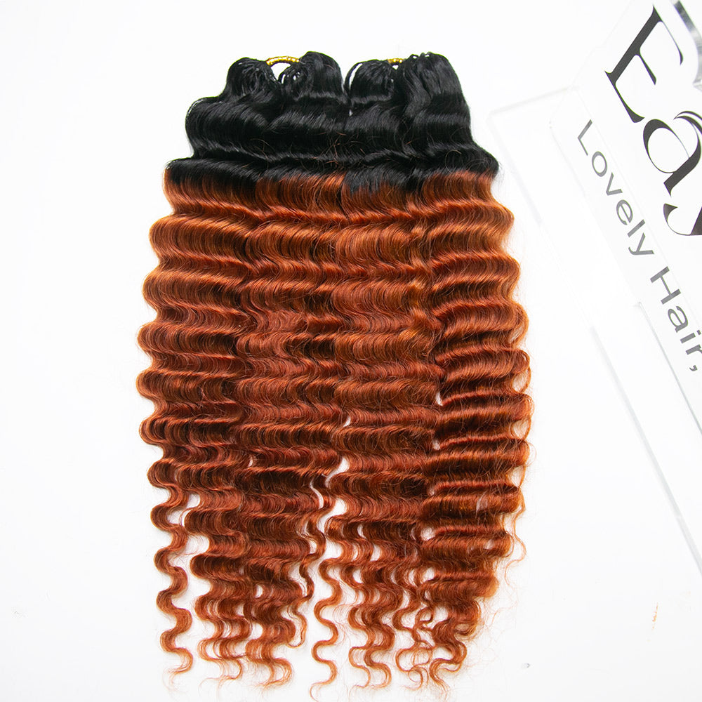 EAYON Deep Wave Lightweight #T1B/350 Crochet Human Hair