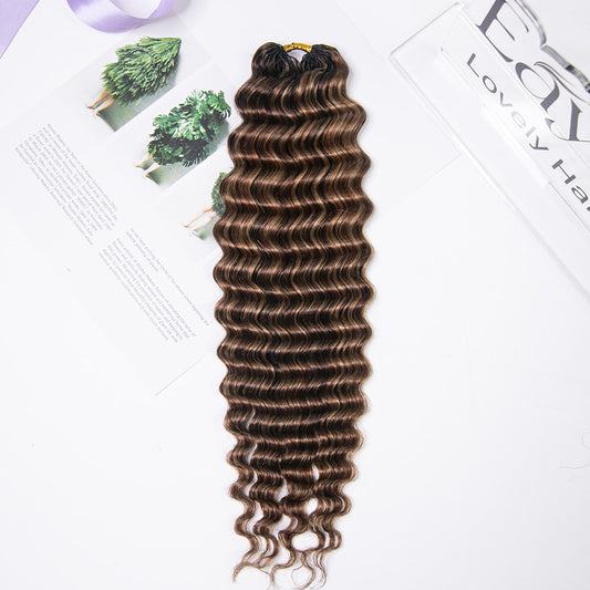 EAYON Lightweight Blend 4/27/30 Deep Wave Crochet Human Hair