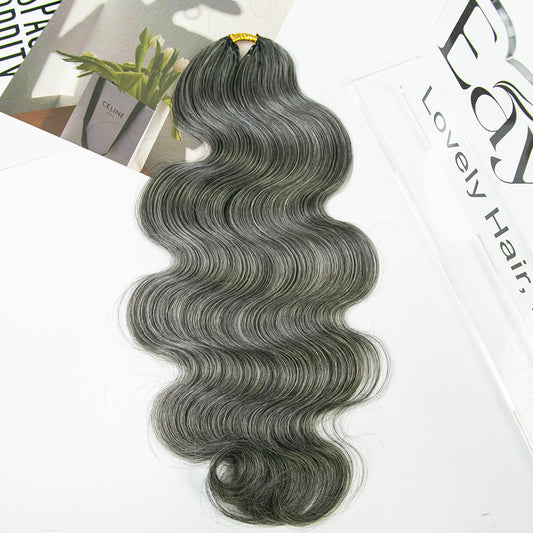 EAYON Lightweight Salt & Pepper Body Wave Crochet Human Hair