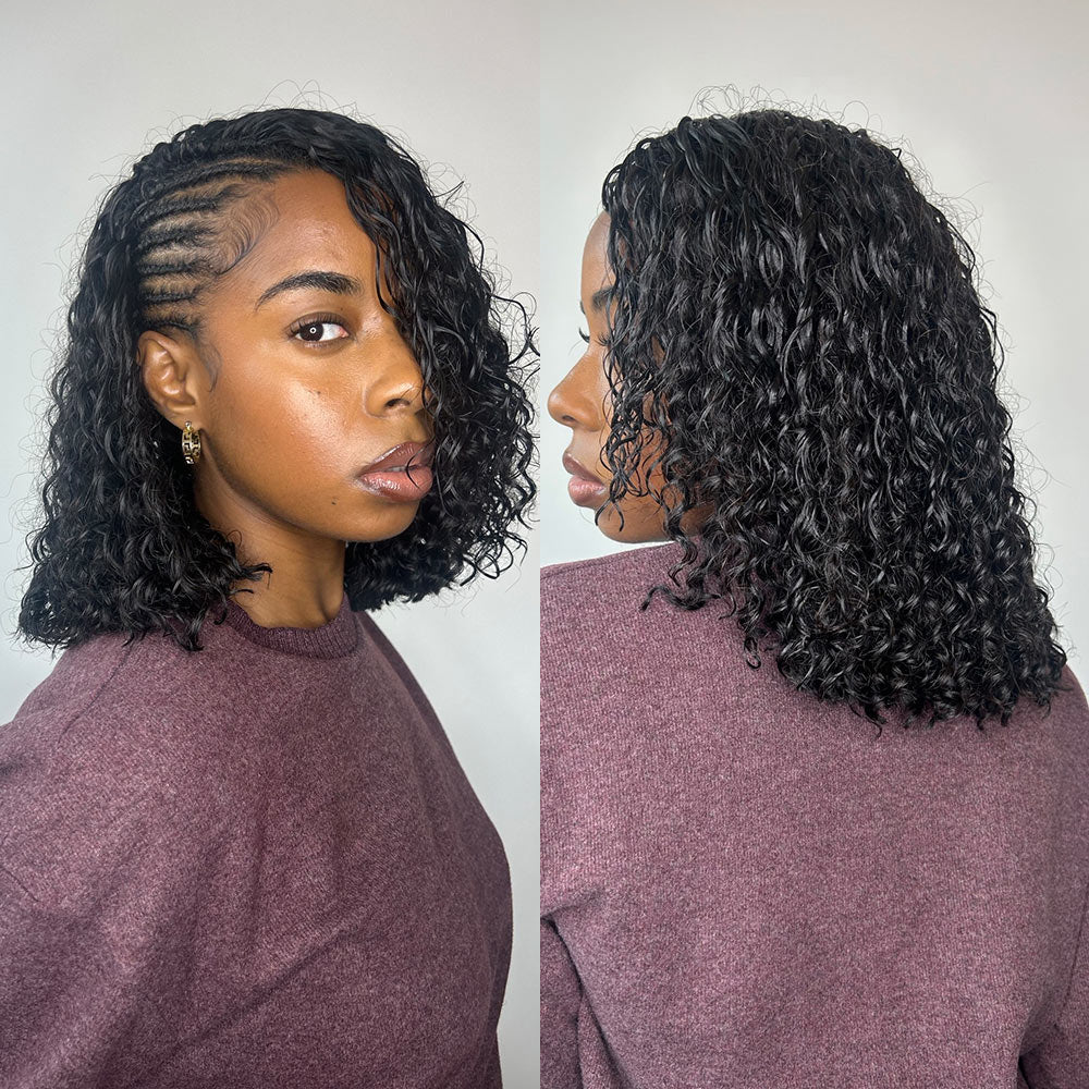 EAYON Lightweight Wet And Wavy Crochet Human Hair Extension