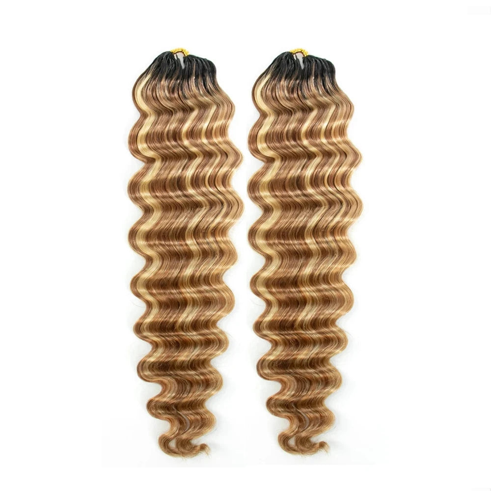 EAYON Ombre #T1B/27/30/613 Blonde Loose Deep Wave Crochet Human Hair