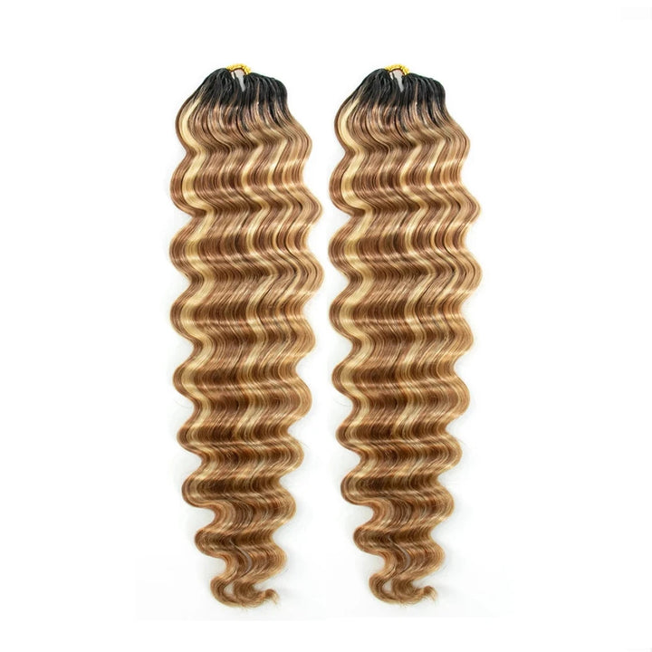EAYON Ombre #T1B/27/30/613 Blonde Loose Deep Wave Crochet Human Hair