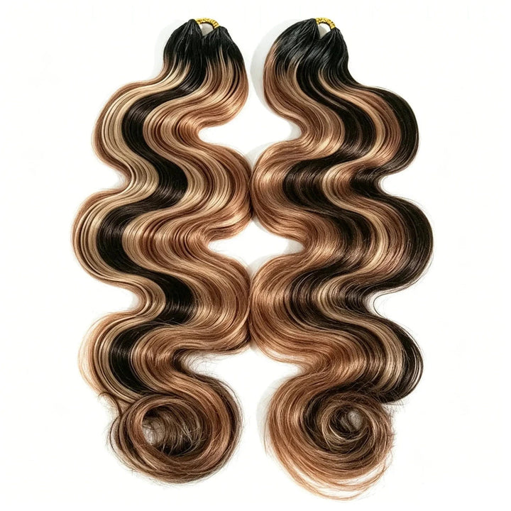 EAYON Ombre #T1B/4/27/30 Blonde Body Wave Crochet Human Hair