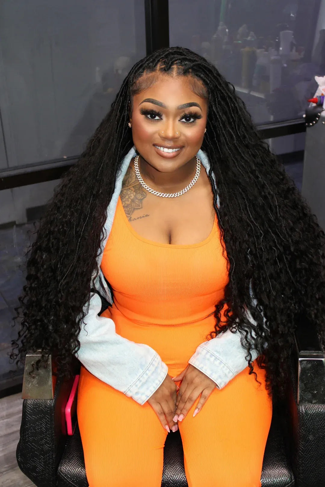 EAYON Save-Time Boho Faux Locs Crochet With Human Hair Ends