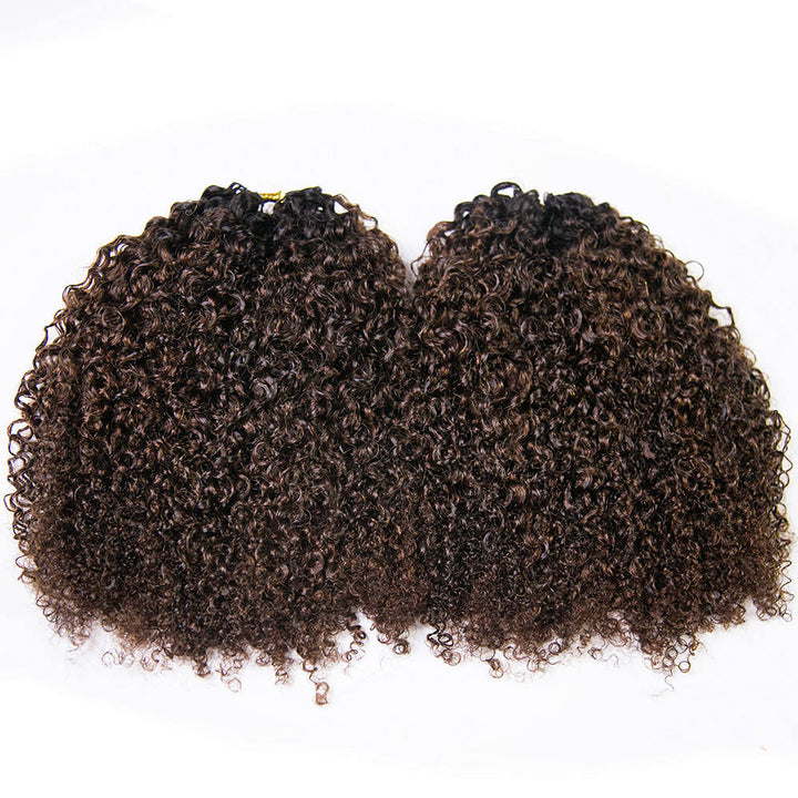 EAYON Tight Curly Lightweight T1B/4 Color Crochet Human Hair