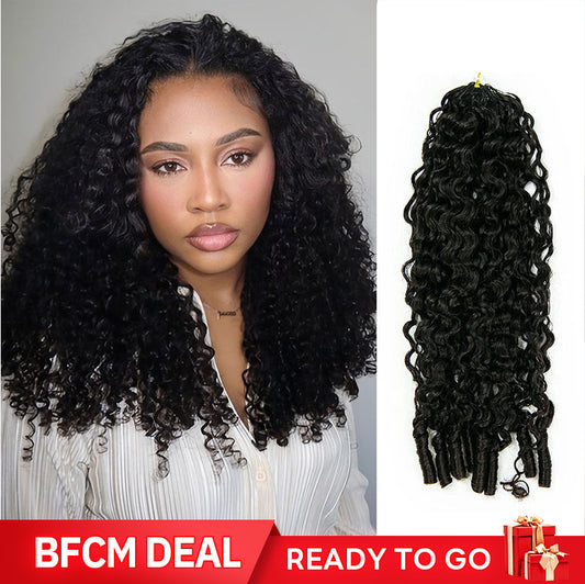EAYON Water/Burmese Curly Lightweight Crochet Human Hair Extension
