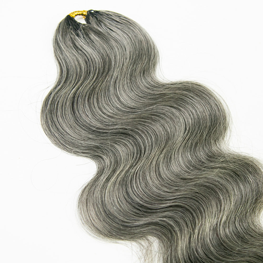 EAYON ow-maintenance salt and pepper crochet hair 