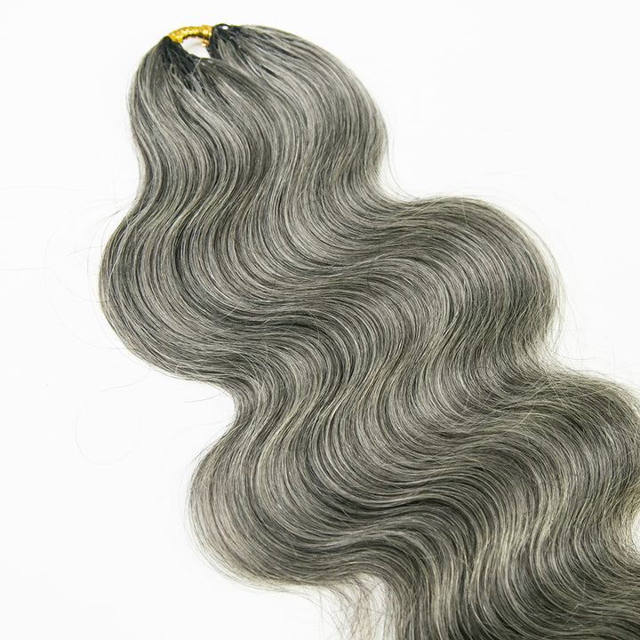 EAYON ow-maintenance salt and pepper crochet hair 