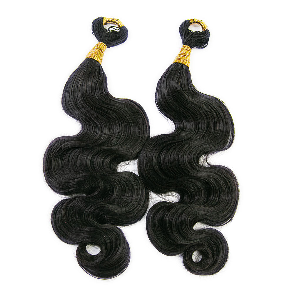 Feathered Crochet Human Hair For Braiding Body Wave Easy to Install