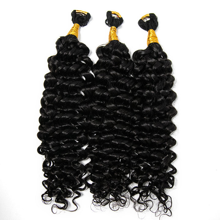 Feathered Crochet Human Hair For Braiding Water Wave 1