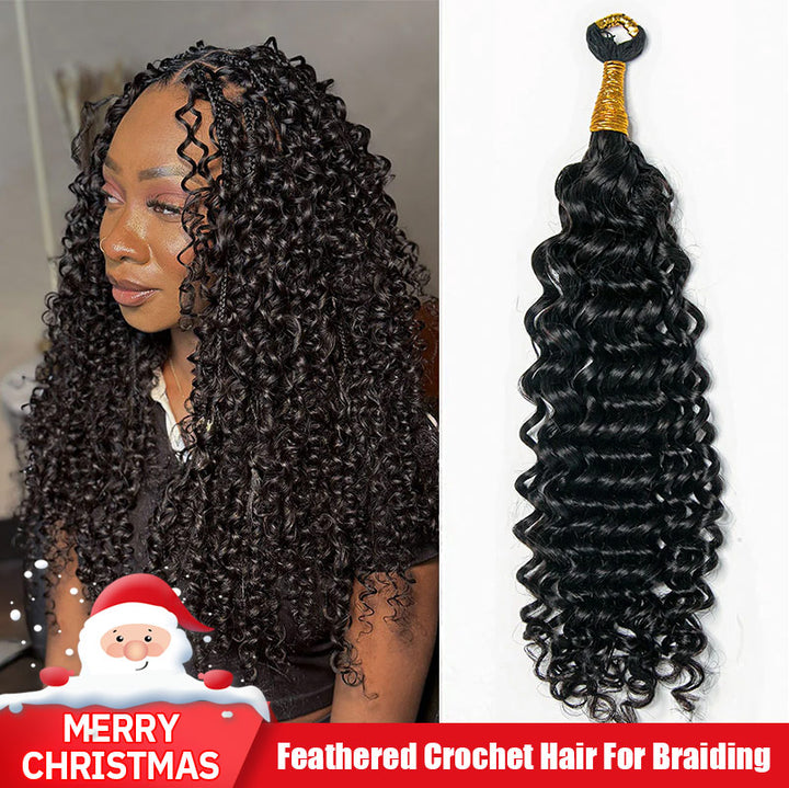 Feathered_Water_Wave_Crochet_Human_Hair_For_Braiding_2025 christmas