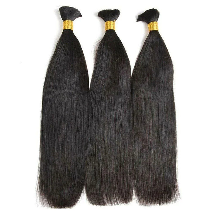 Bulk Human Hair For Braiding Silk Straight