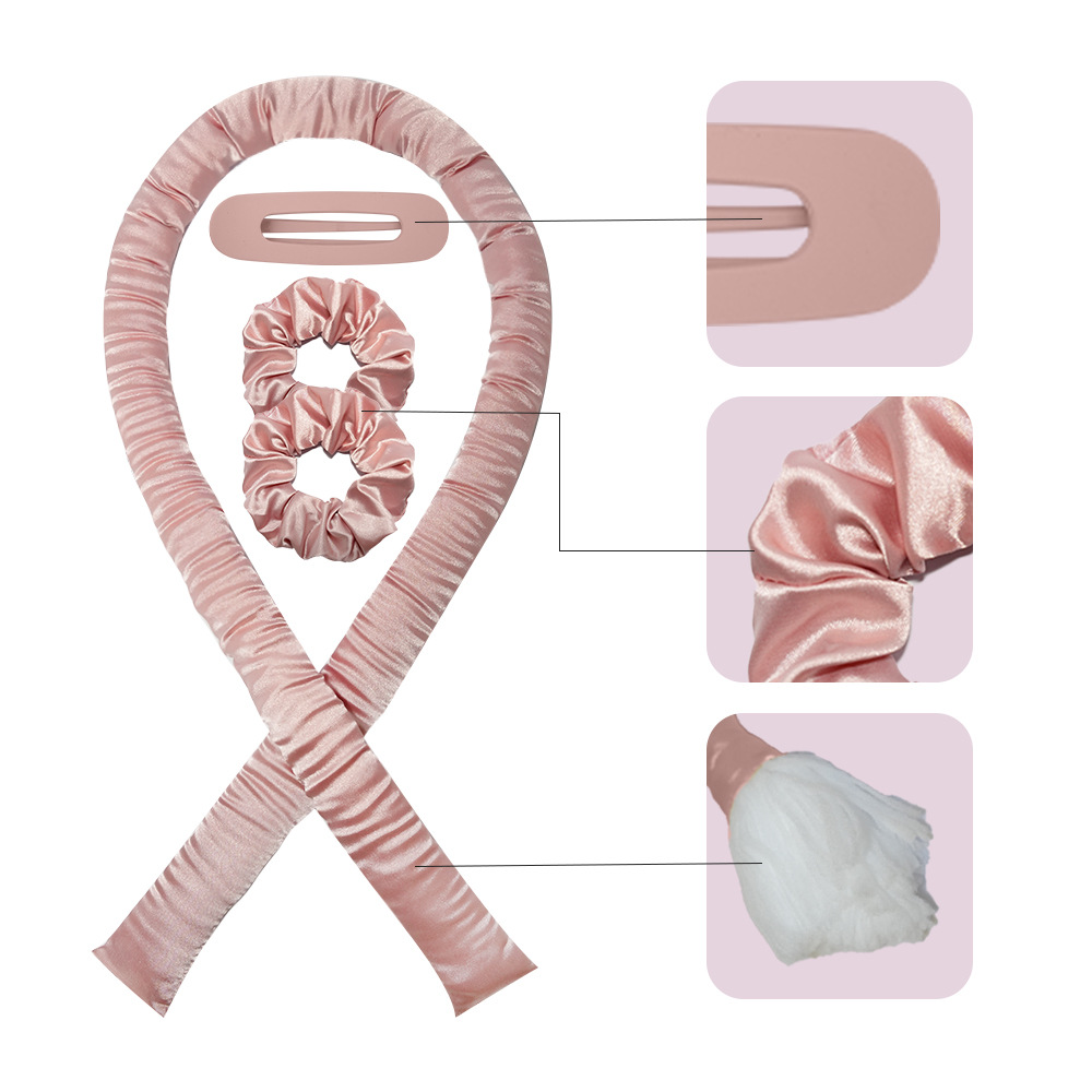 Hair Curling Ribbon Set_pink