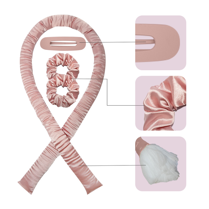 Hair Curling Ribbon Set_pink