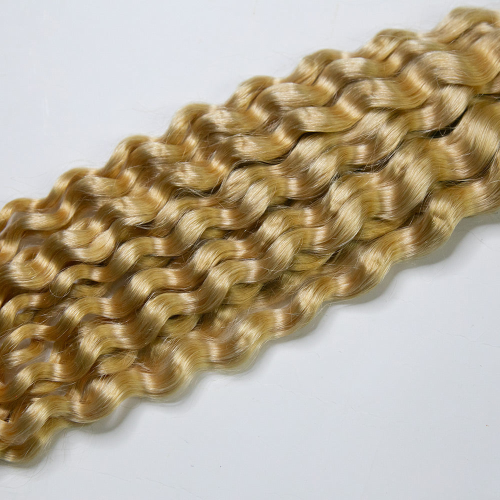 Bulk Human Hair For Braiding #613 Water Wave 18" E51049【CLEARANCE】