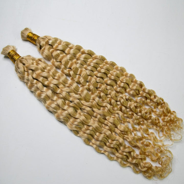 Bulk Human Hair For Braiding #613 Water Wave 18" E51049【CLEARANCE】