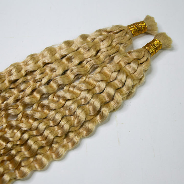 Bulk Human Hair For Braiding #613 Water Wave 18" E51049【CLEARANCE】