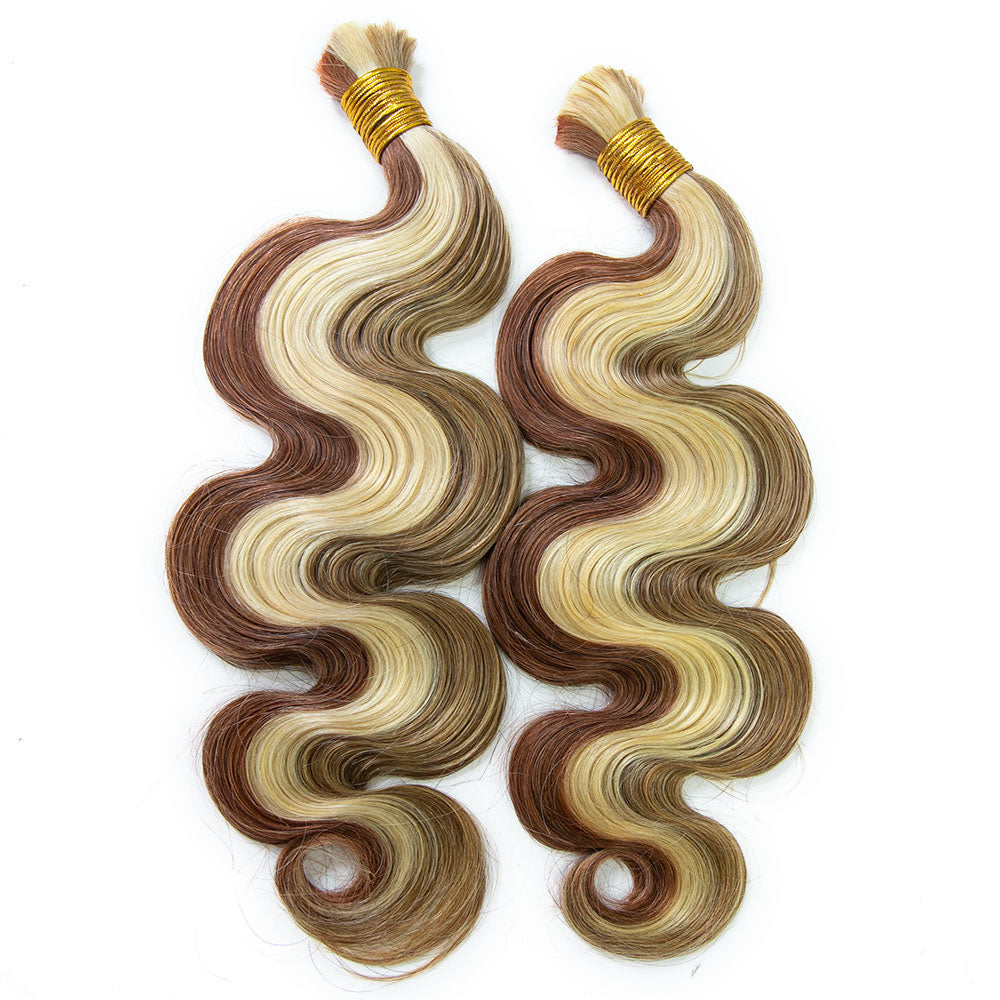 27/30/613# Double Drawn Bulk Human Braiding Hair Body Wave