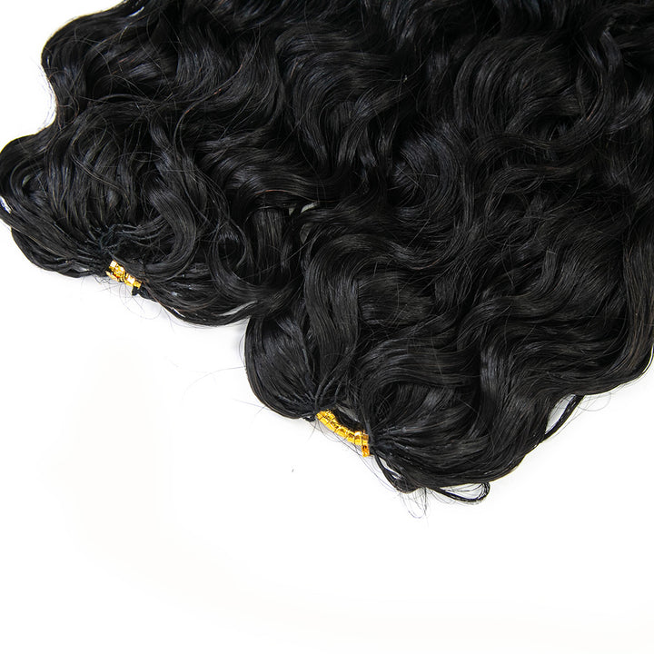 Extension de cheveux humains au crochet, ondulée et légère, EAYON