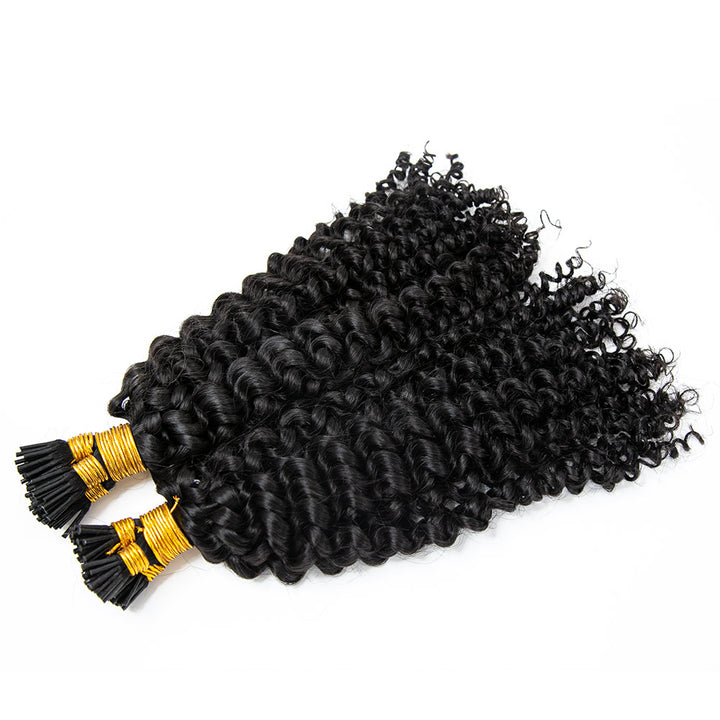 I TIP HAIR EXTENSION Deep Curly Human Hair