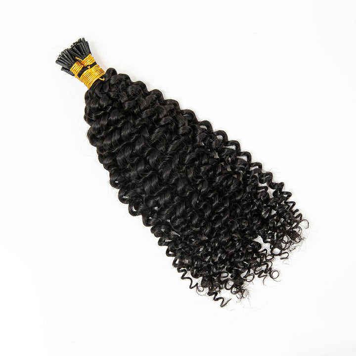 I TIP HAIR EXTENSION Deep Curly Human Hair