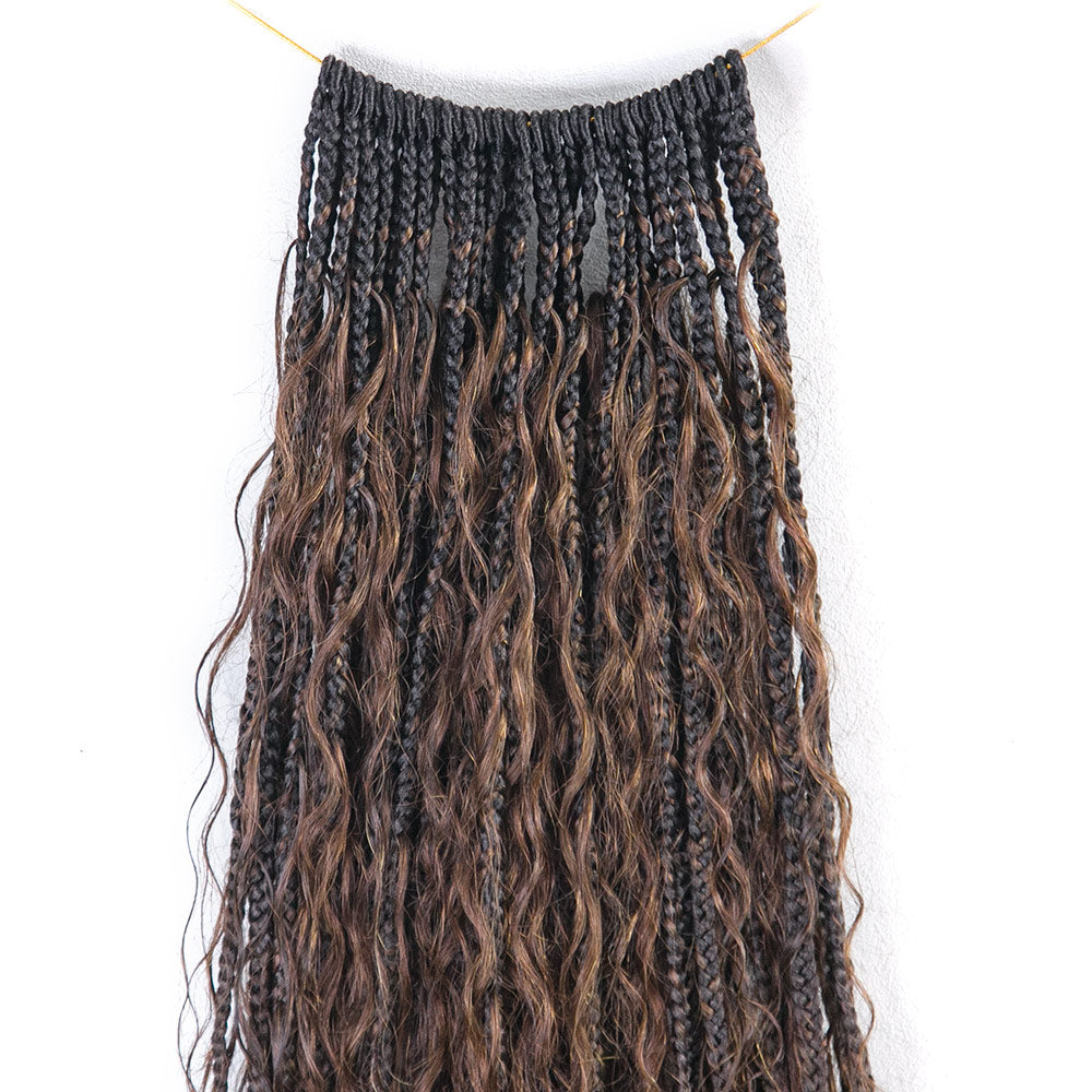 EAYON #T1B/4 Color Crochet Boho Box Braids  24 Inch