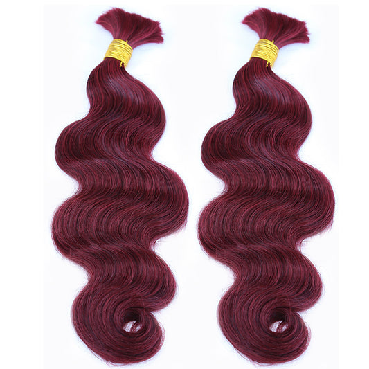 Bulk Human Hair For Braiding #99J Body Wave 