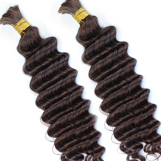 Bulk Human Hair For Braiding #4 Deep Wave