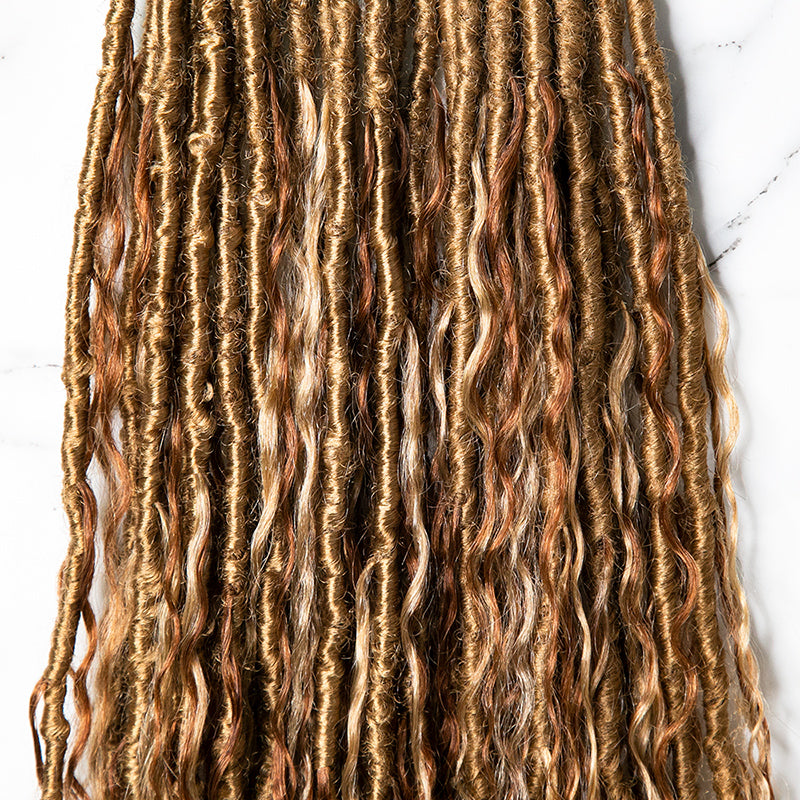 Save-Time Boho Faux Locs Crochet Hair With Loose Ends