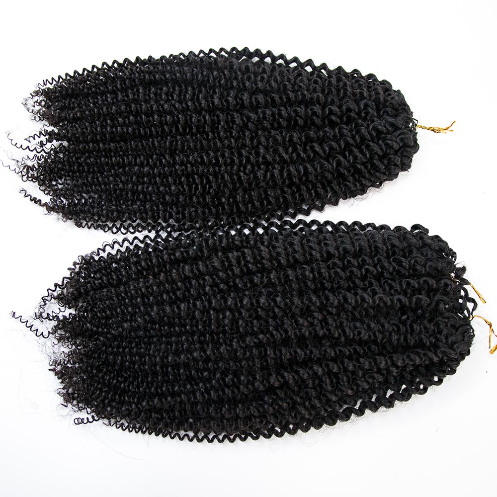 EAYON Lightweight Afro Kinky Curly Crochet Human Hair Extension