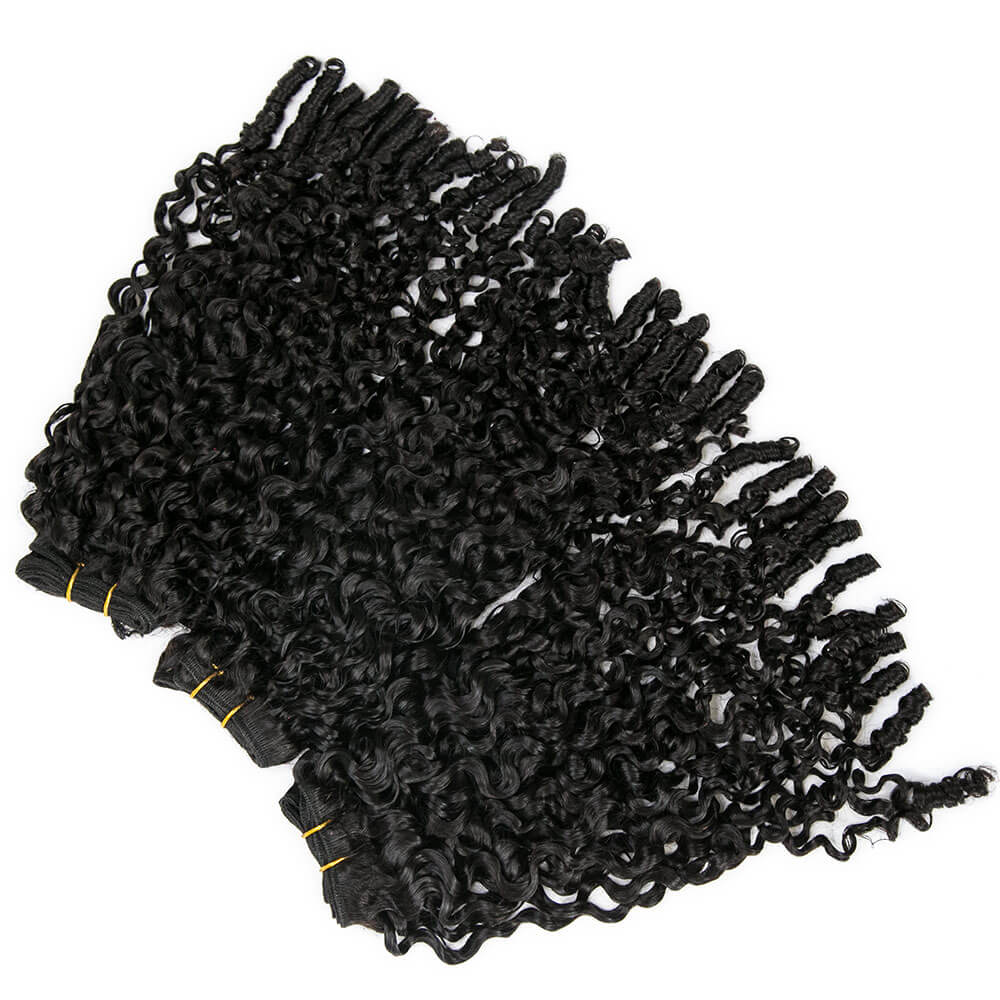 Weft Bundles Water Curly Human Hair