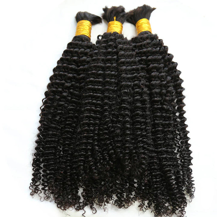 Bulk Human Hair For Braiding Kinky Curly