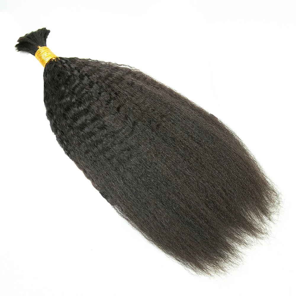 Bulk Human Hair For Braiding Kinky Straight