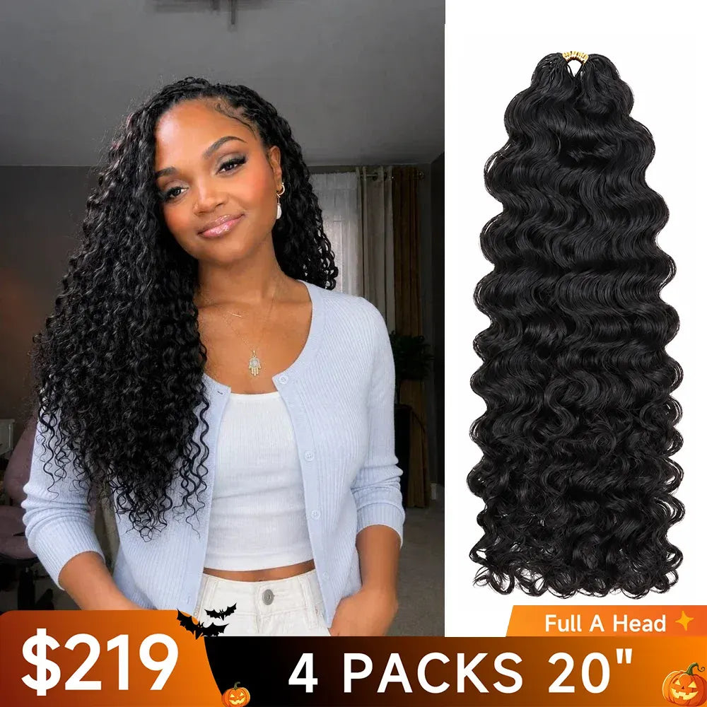 Natural Wave Crochet Human Hair Extensions2