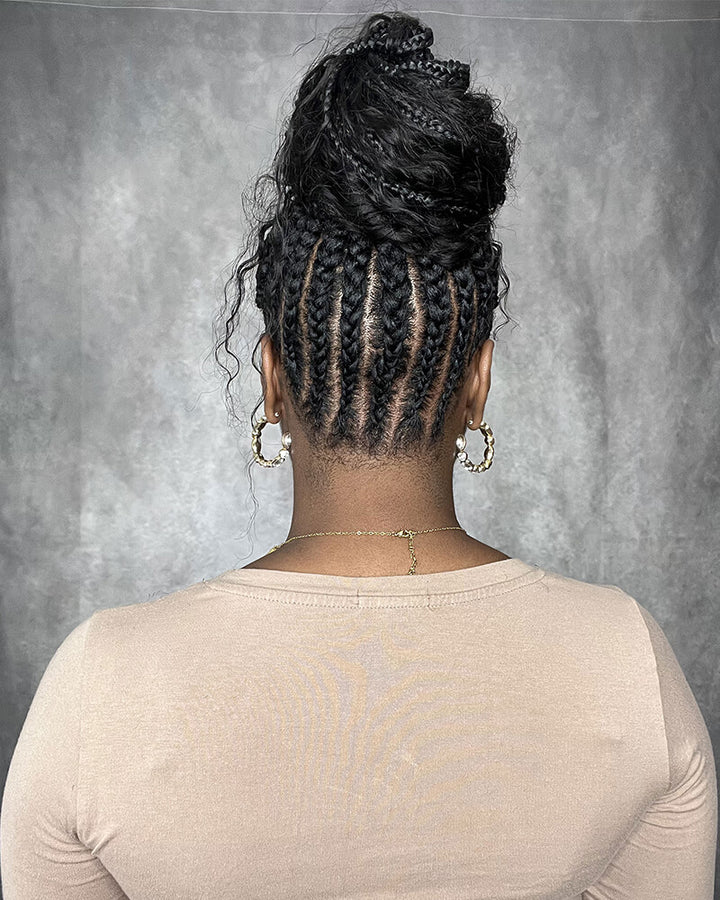 Wrap & Go Goddess Boho Braids Ponytail With Human Hair Curls