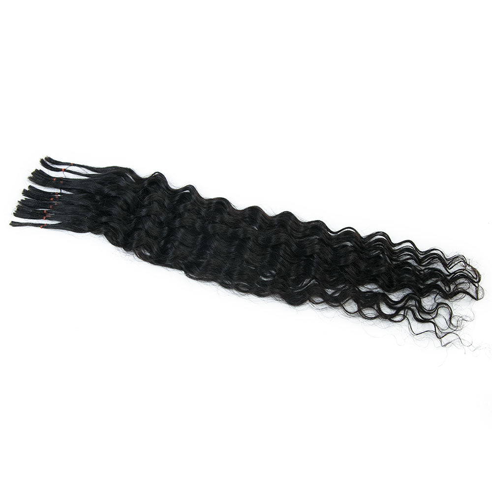 Pre-Divided Water Wave Double Drawn Human Hair For Boho Braids