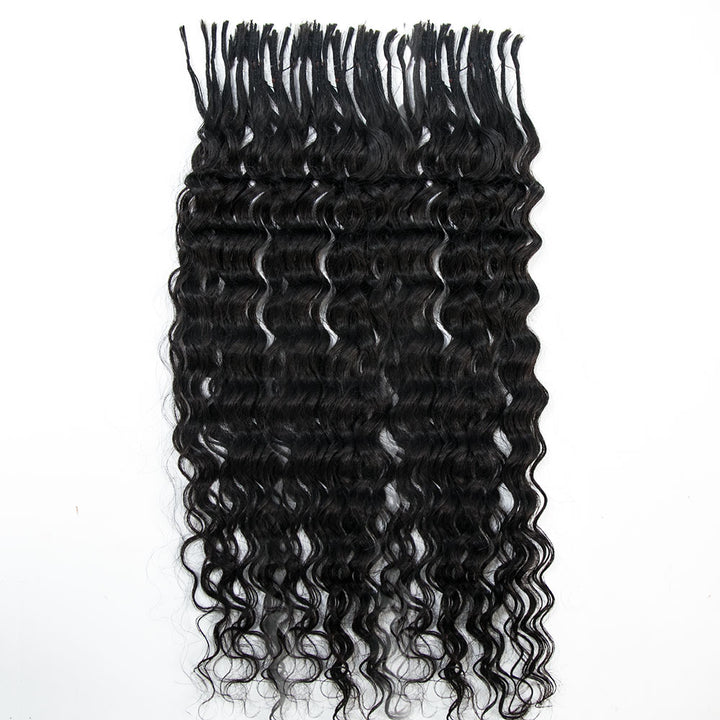 Pre-Divided Water Wave Double Drawn Human Hair For Boho Braids