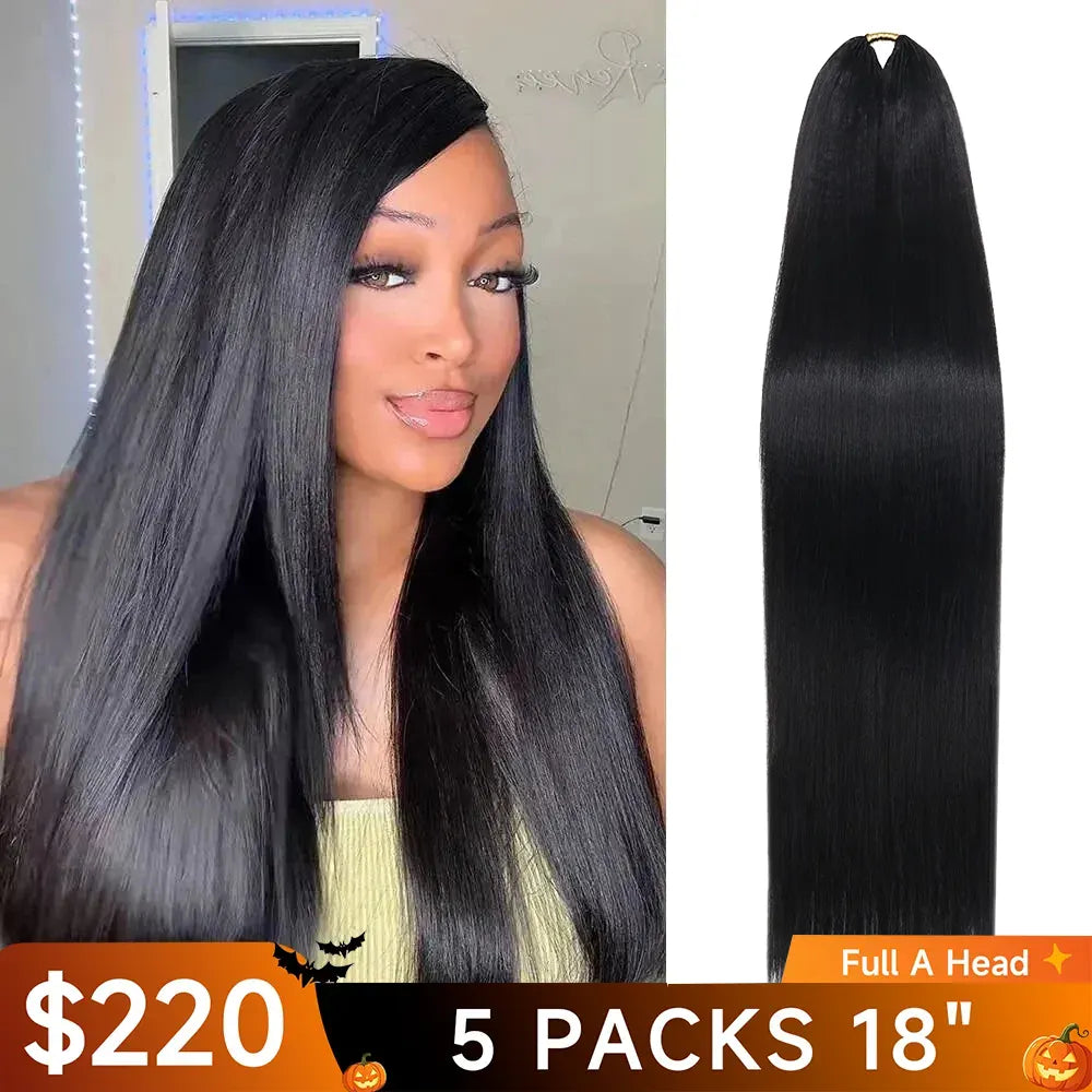 Relaxed Light Yaki Crochet Human Hair1