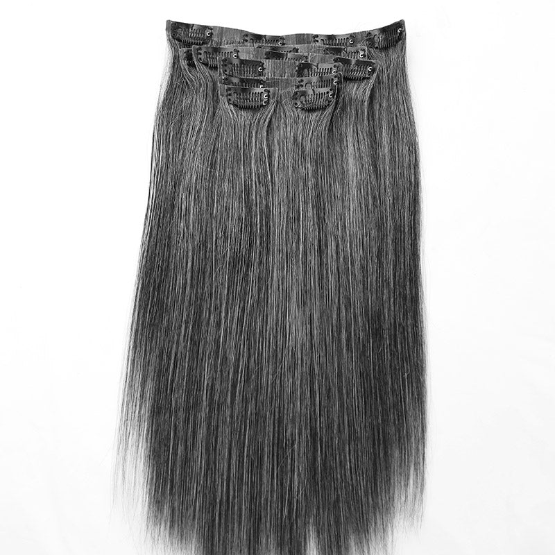 Salt & Pepper Seamless Clip Hair Extensions