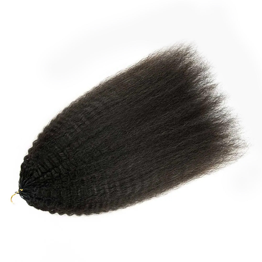 Sleek kinky straight crochet braids human hair