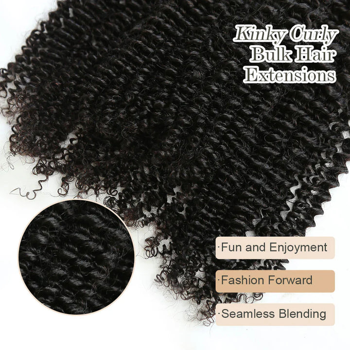 Bulk Human Hair For Braiding Kinky Curly