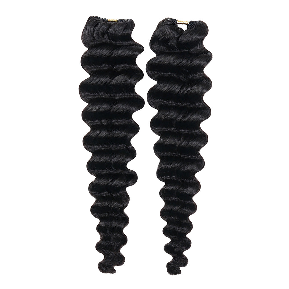 Soft and flowy deep wave crochet hair human hair crochet braids