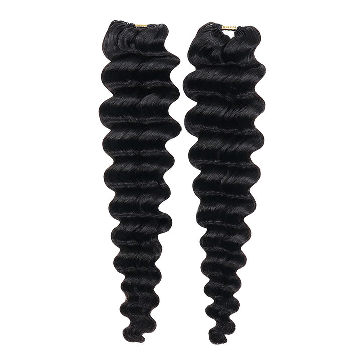 Soft and flowy deep wave crochet hair human hair crochet braids