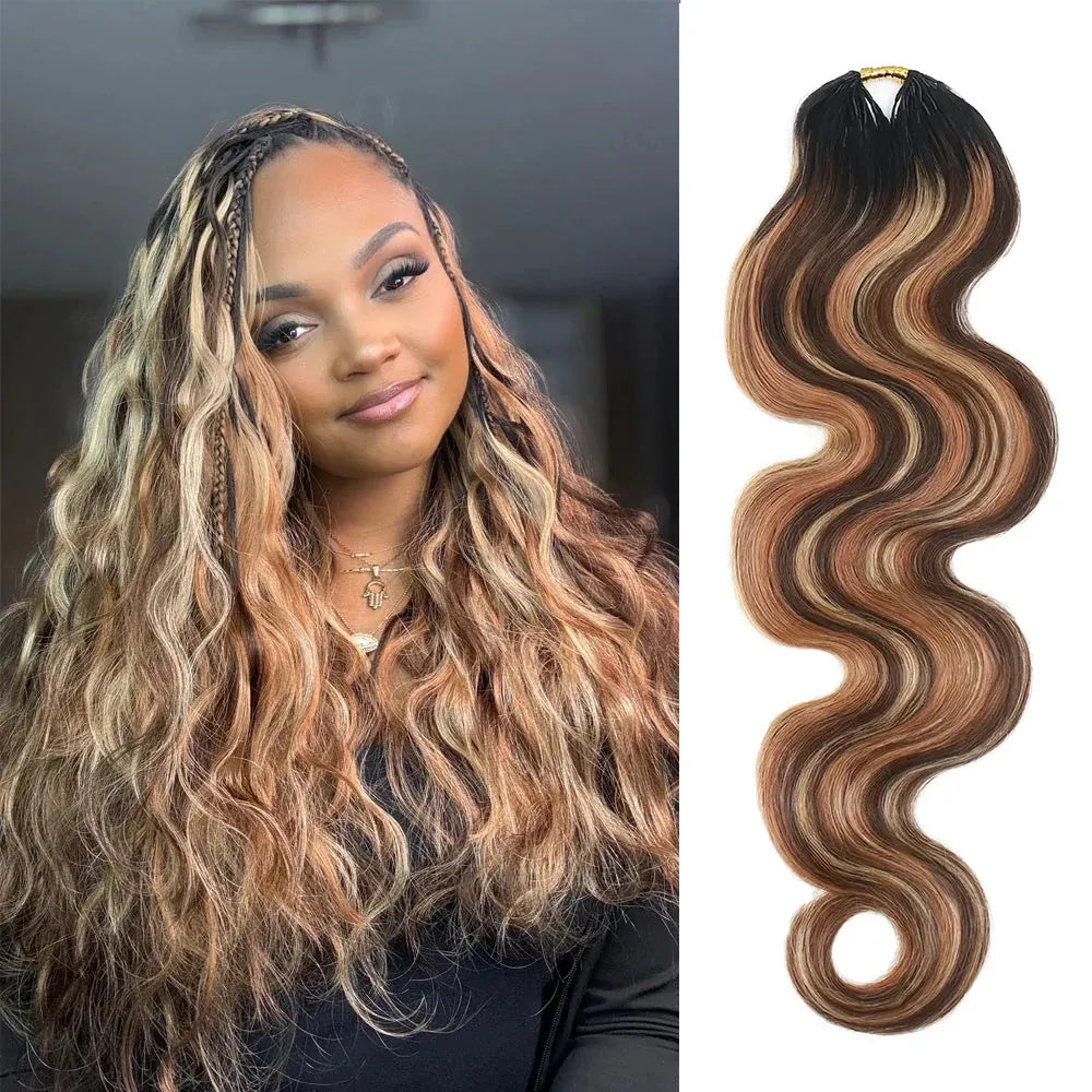 T1B/4/27/30 Brown Body Wave Crochet Human Hair5