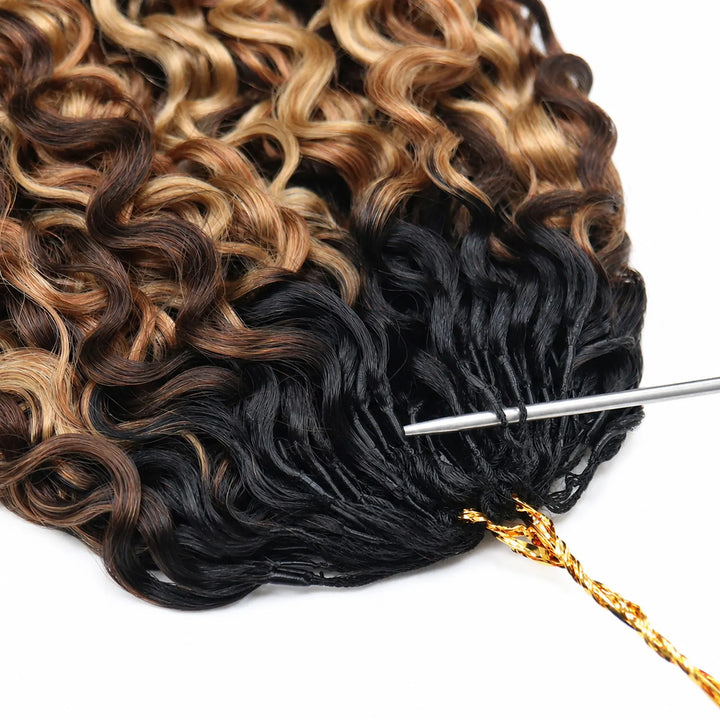 T1B/4/27/30 blonde human hair water Burmese curly crochet