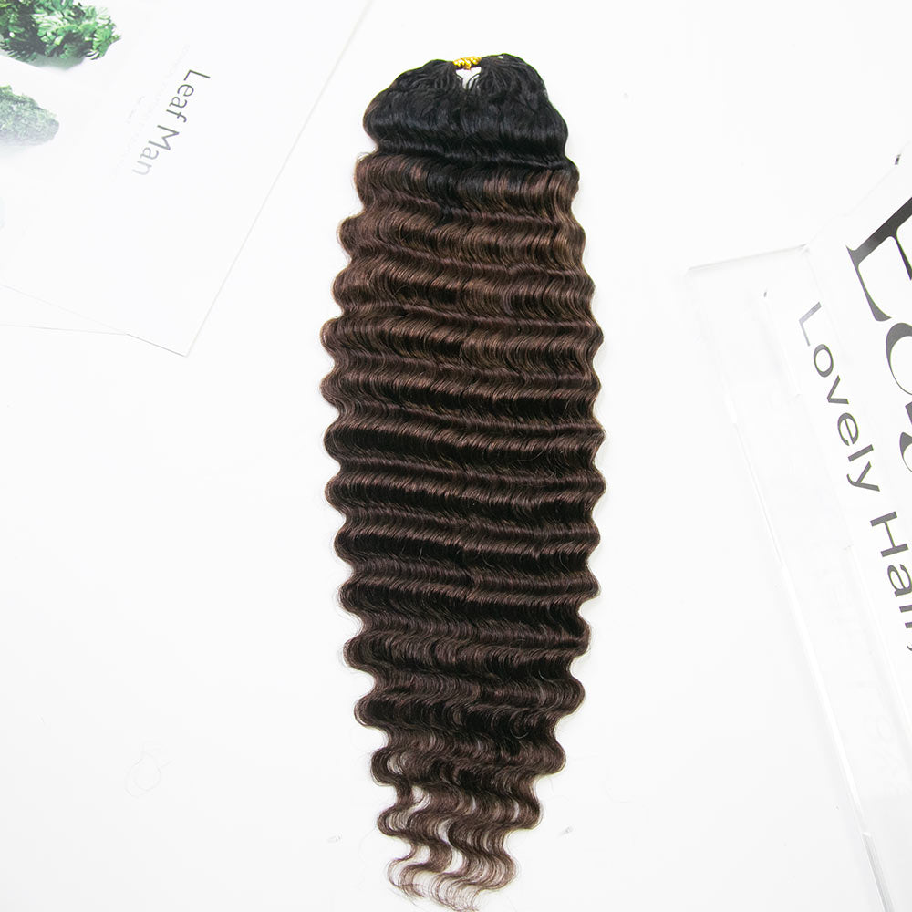 T1B/#4 Color Crochet Human Hair deep wave