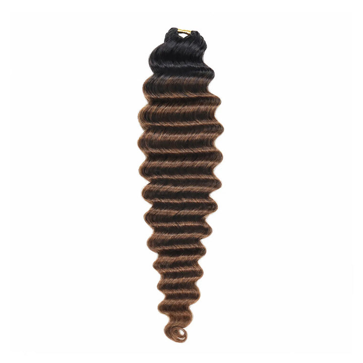 T1B/4 deep wave human hair crochet weave extensions