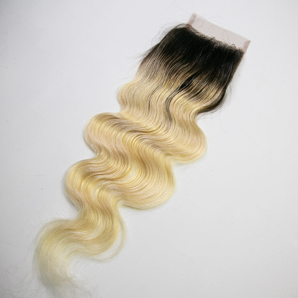 T1B/613 4" x 4" lace closure quick weave​ Body Wave