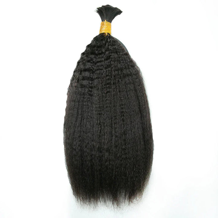 Bulk Human Hair For Braiding Kinky Straight