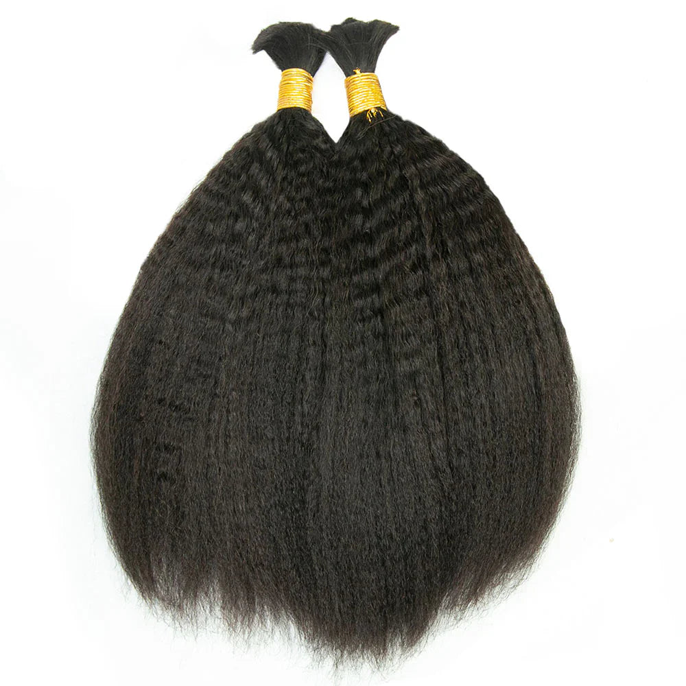 Bulk Human Hair For Braiding Kinky Straight